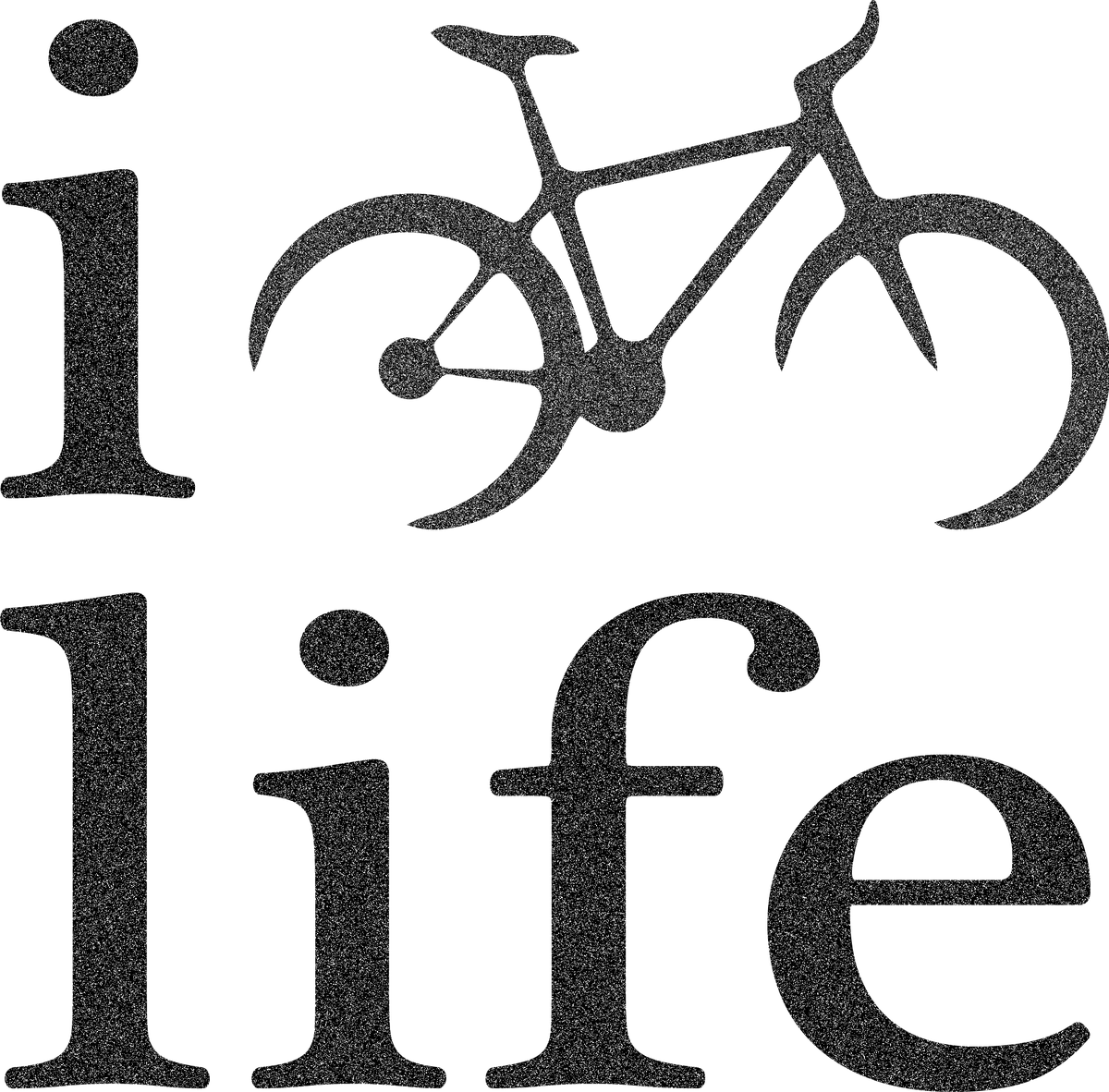 i bike life: bicycle t-shirt design with the words “i bike life”