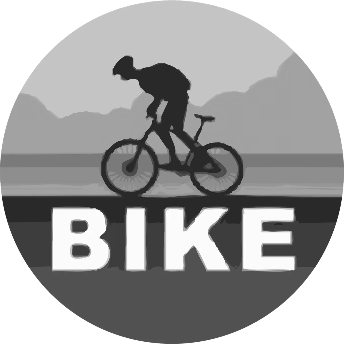Bike in the Clouds: bicycle t-shirt design with the words “BIKE”