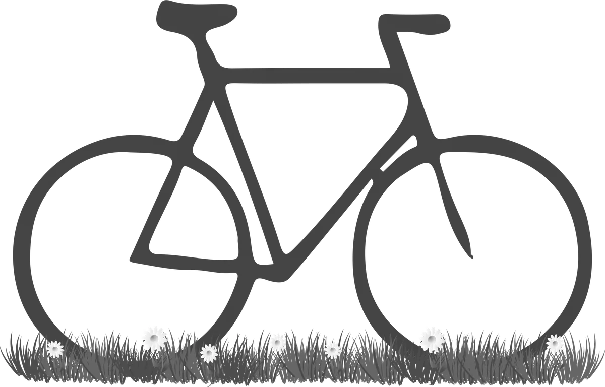Bicycle in the Grass: bicycle t-shirt design