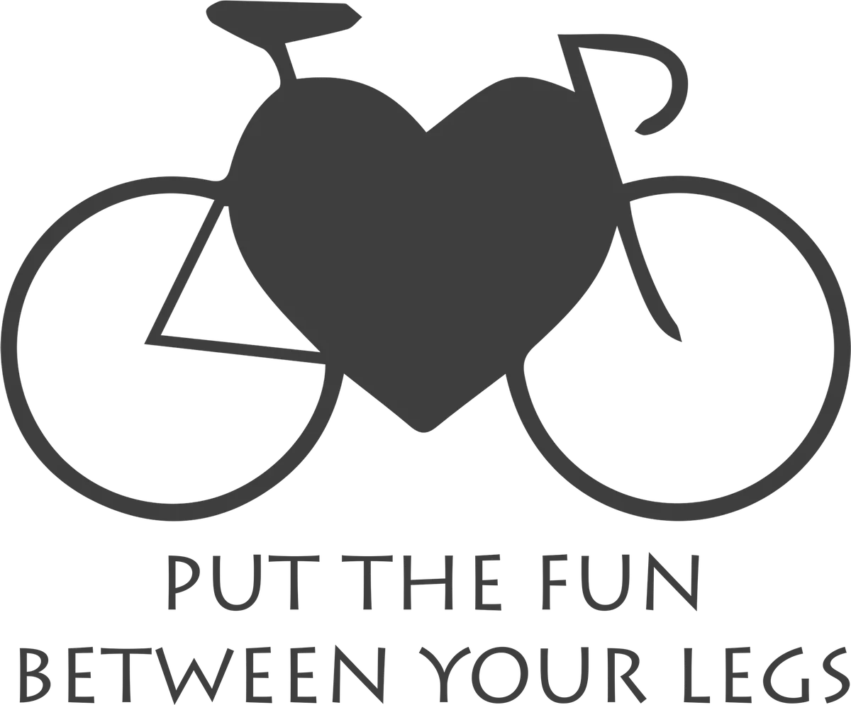 Put the Fun between your Legs: bicycle t-shirt design with the words “PUT THE FUN BETWEEN YOUR LEGS”