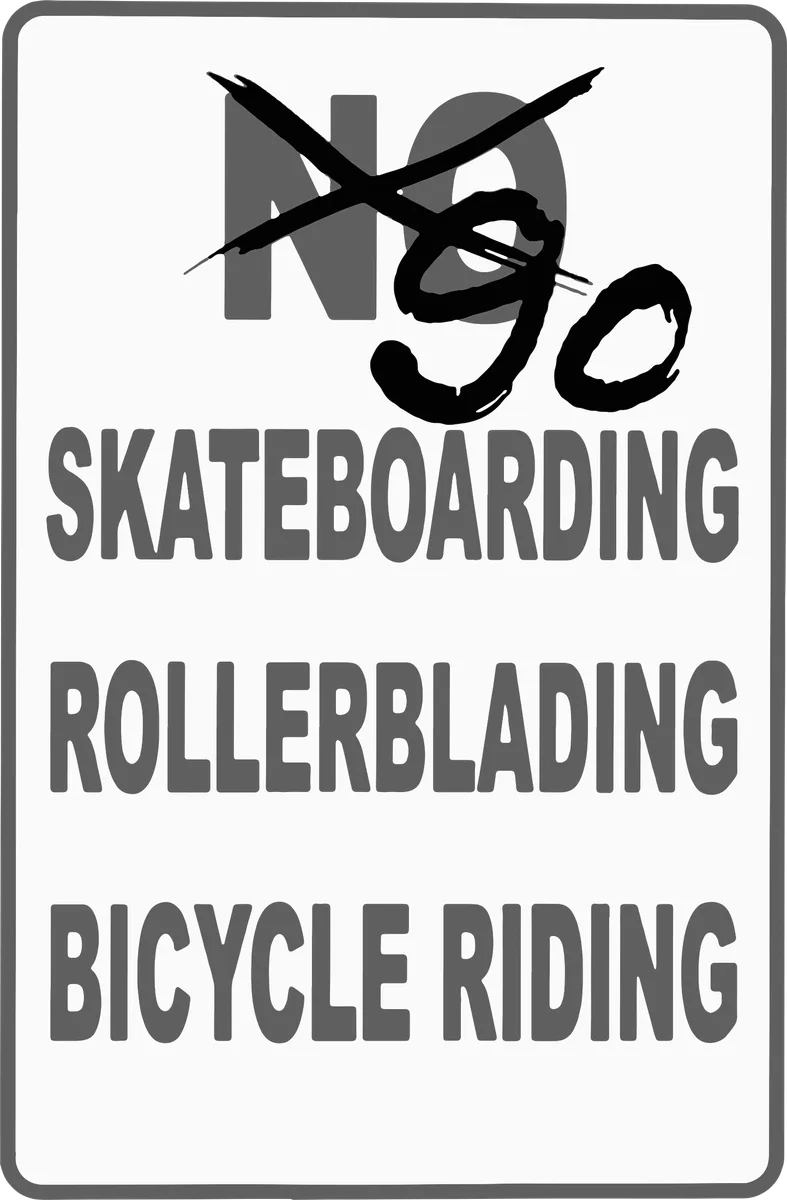 Go Bicycle Riding: bicycle t-shirt design with the words “NO go SKATEBOARDING ROLLERBLADING BICYCLE RIDING”