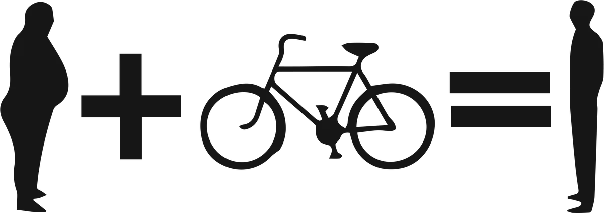 Fat + Bike = Skinny: bicycle t-shirt design