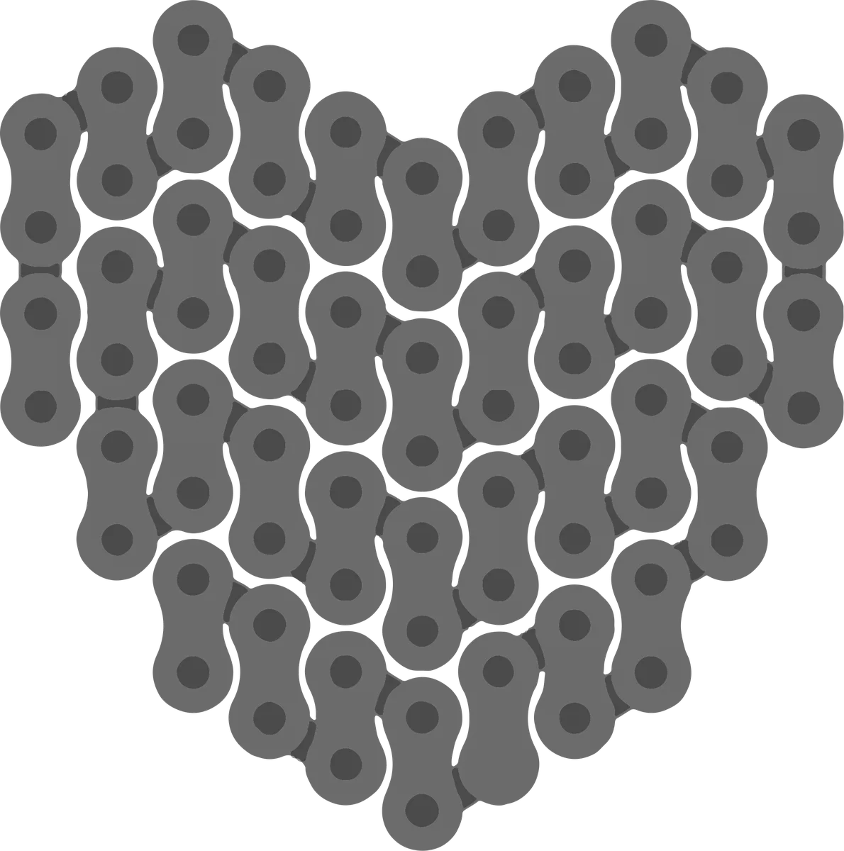 Bicycle Chain Heart: bicycle t-shirt design