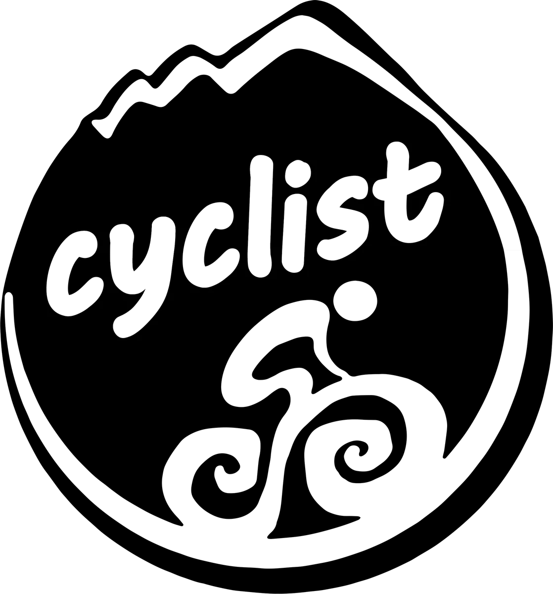 Mountain Cyclist: bicycle t-shirt design with the words “cyclist”