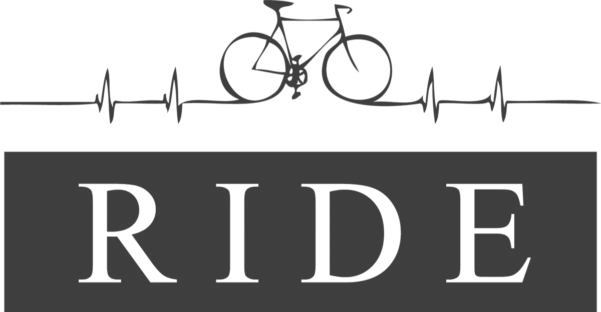 Ride: bicycle t-shirt design with the words “RIDE”