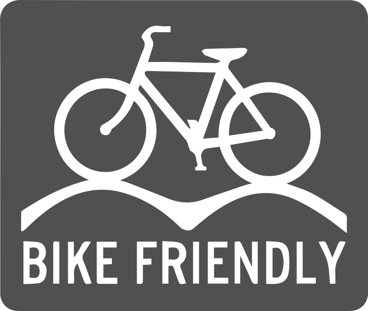 Bike Friendly: bicycle t-shirt design with the words “BIKE FRIENDLY”