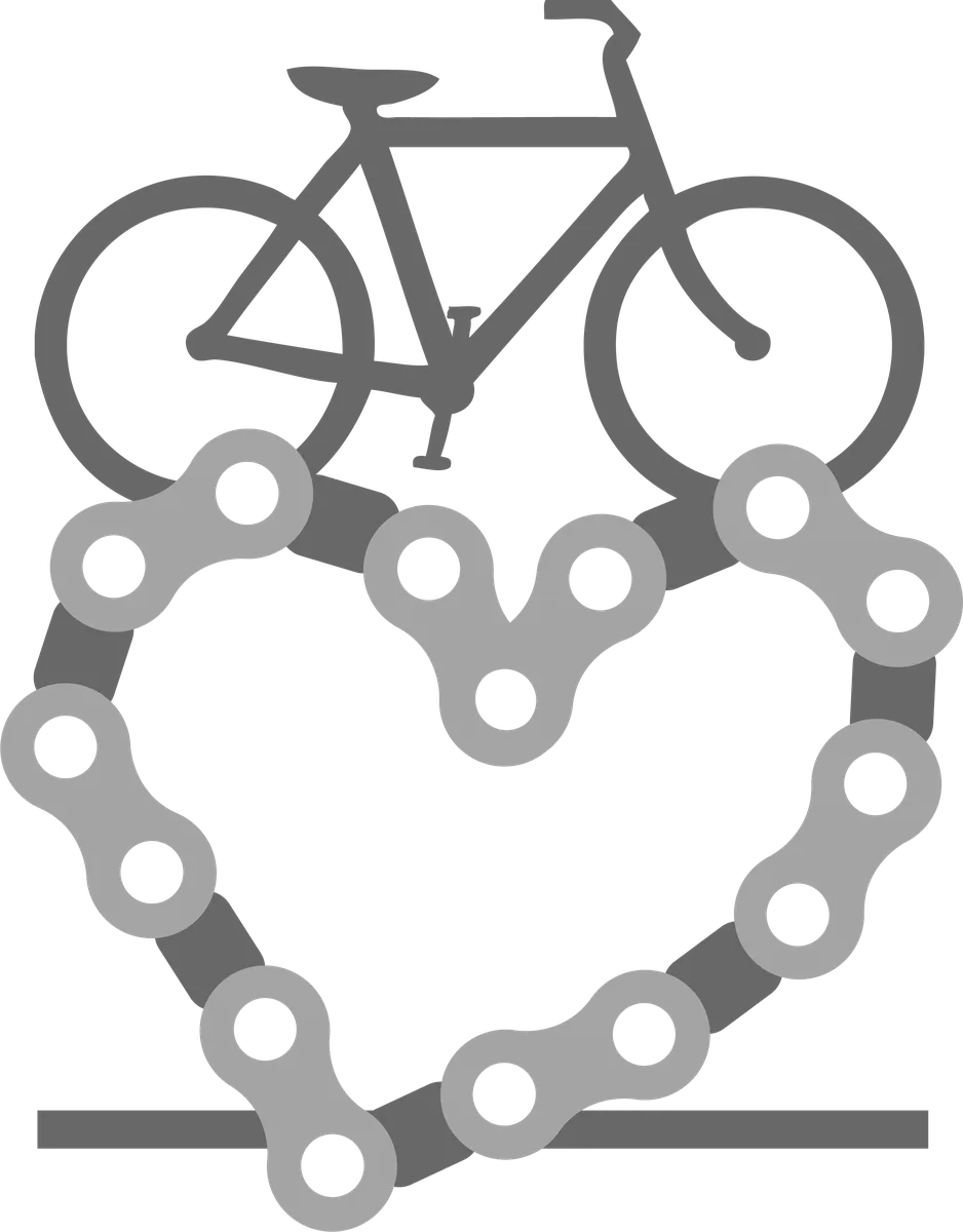 Bicycle of the Heart: bicycle t-shirt design