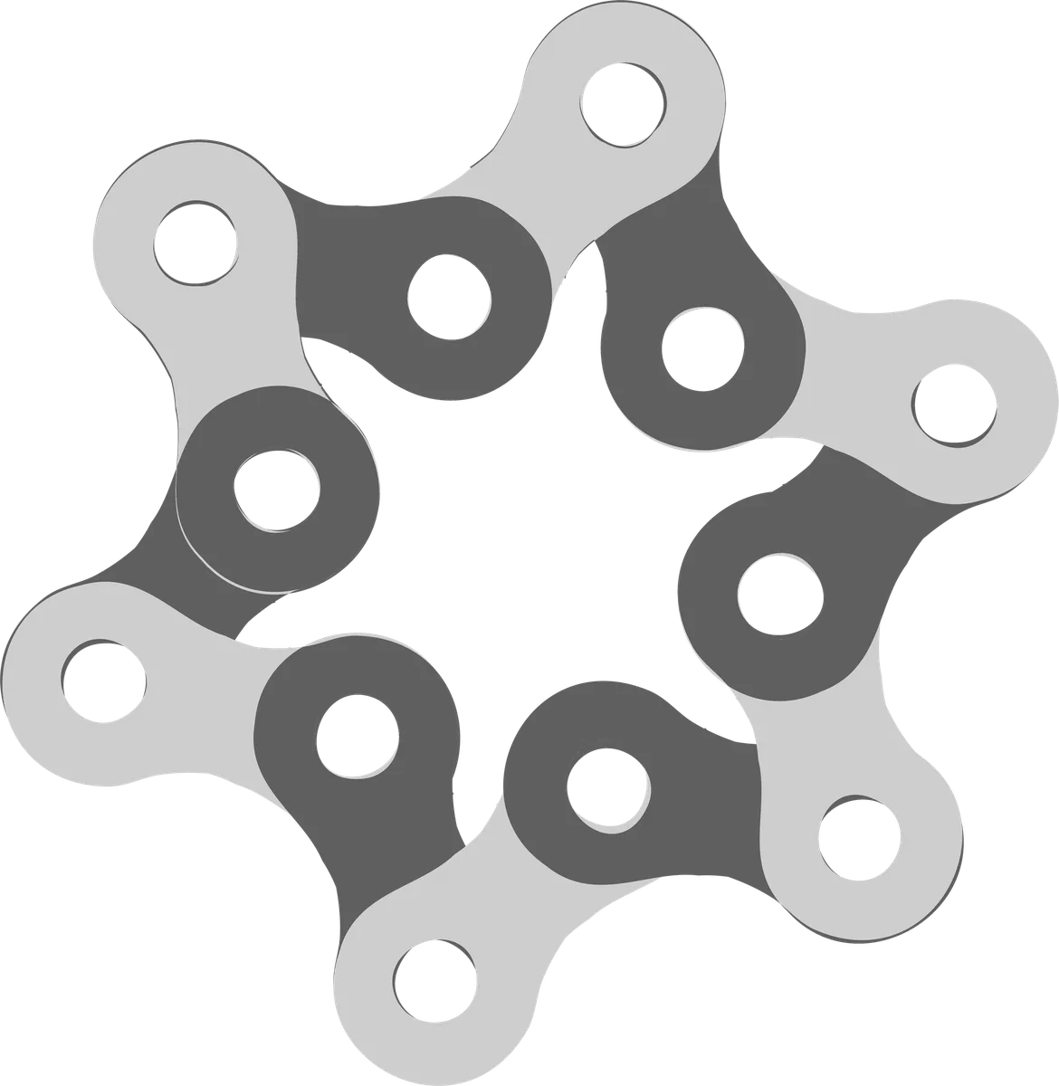 Chain Link Star: bicycle t-shirt design