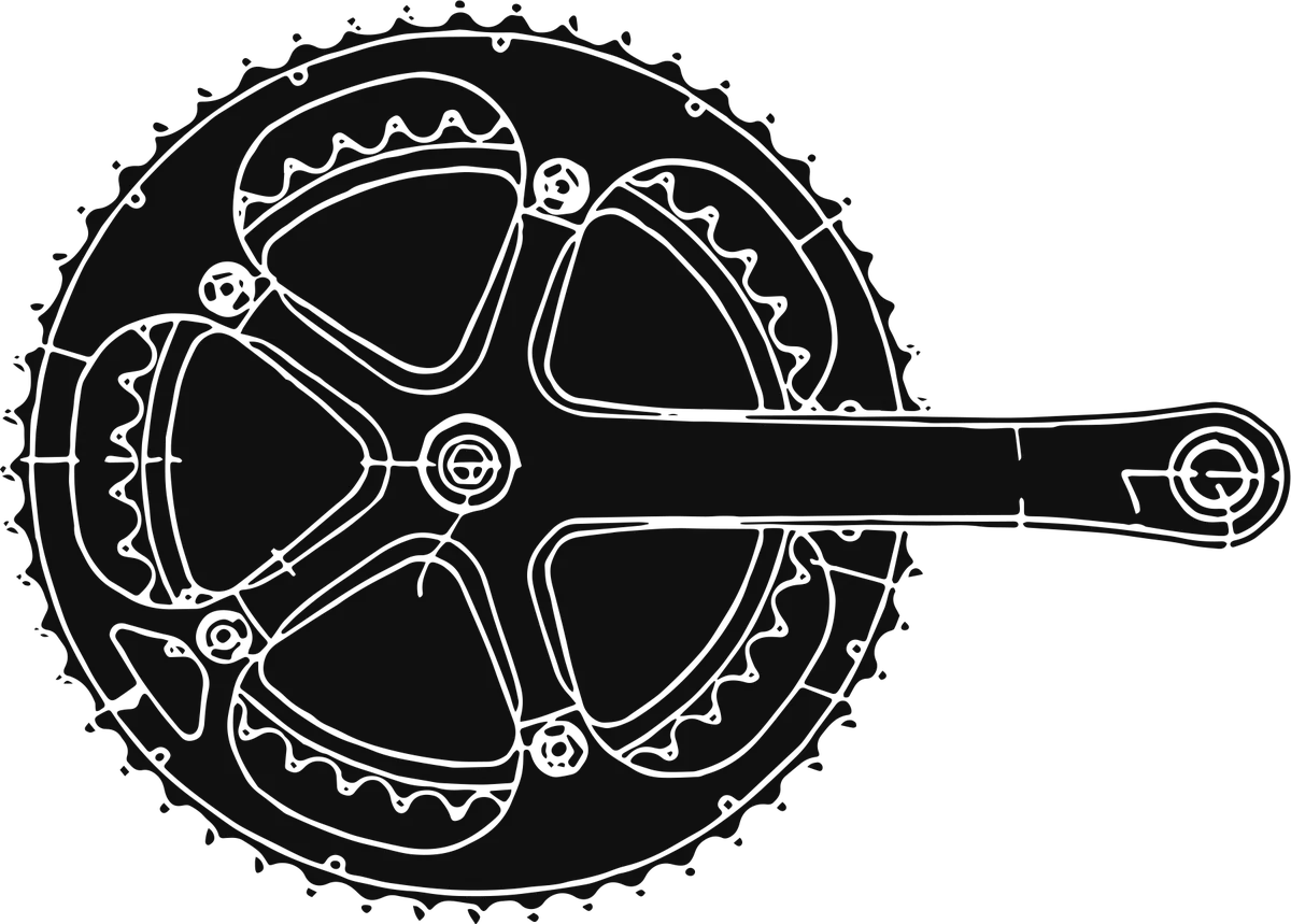 Classic Crankset: bicycle t-shirt design