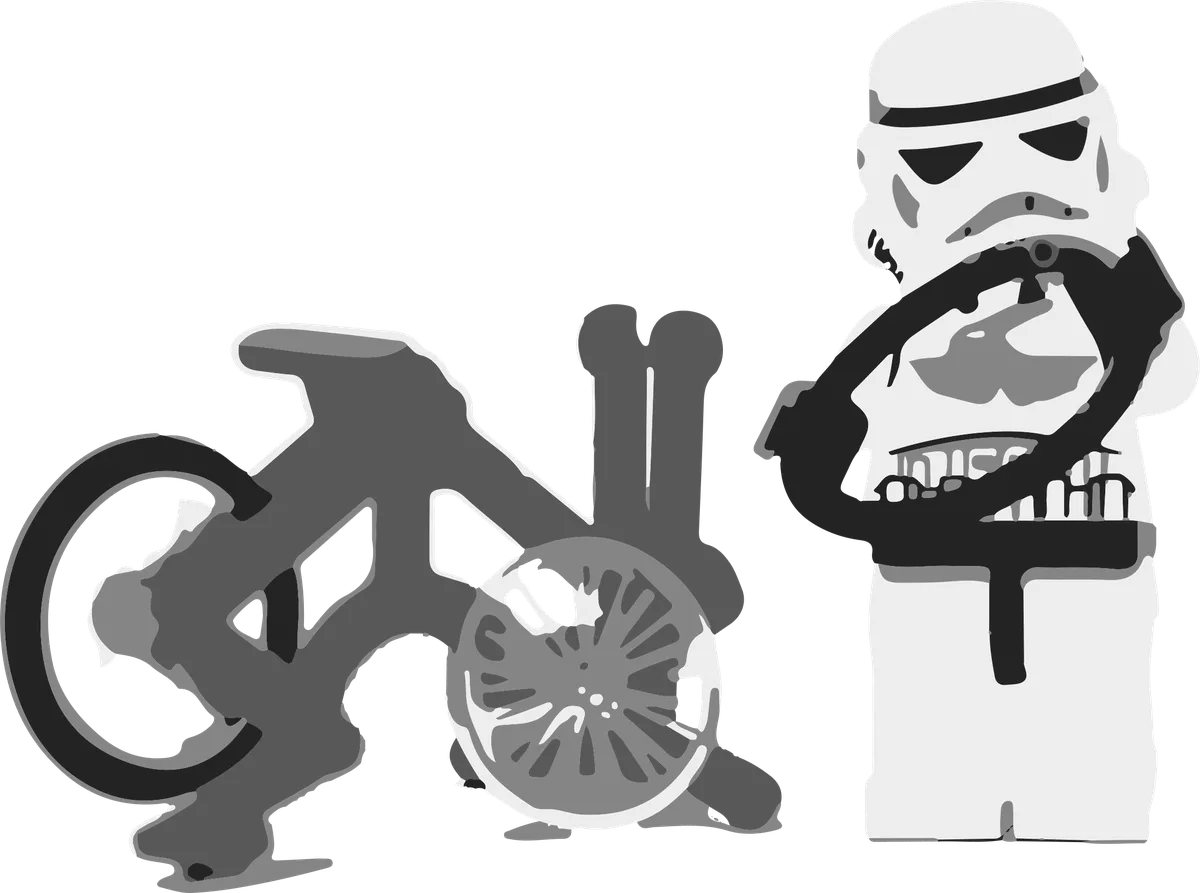 Lego Bicycle Man: bicycle t-shirt design