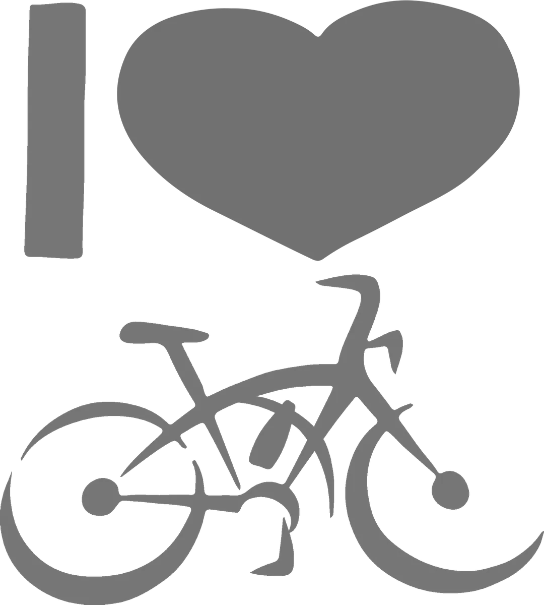 I HEART BIKE: bicycle t-shirt design