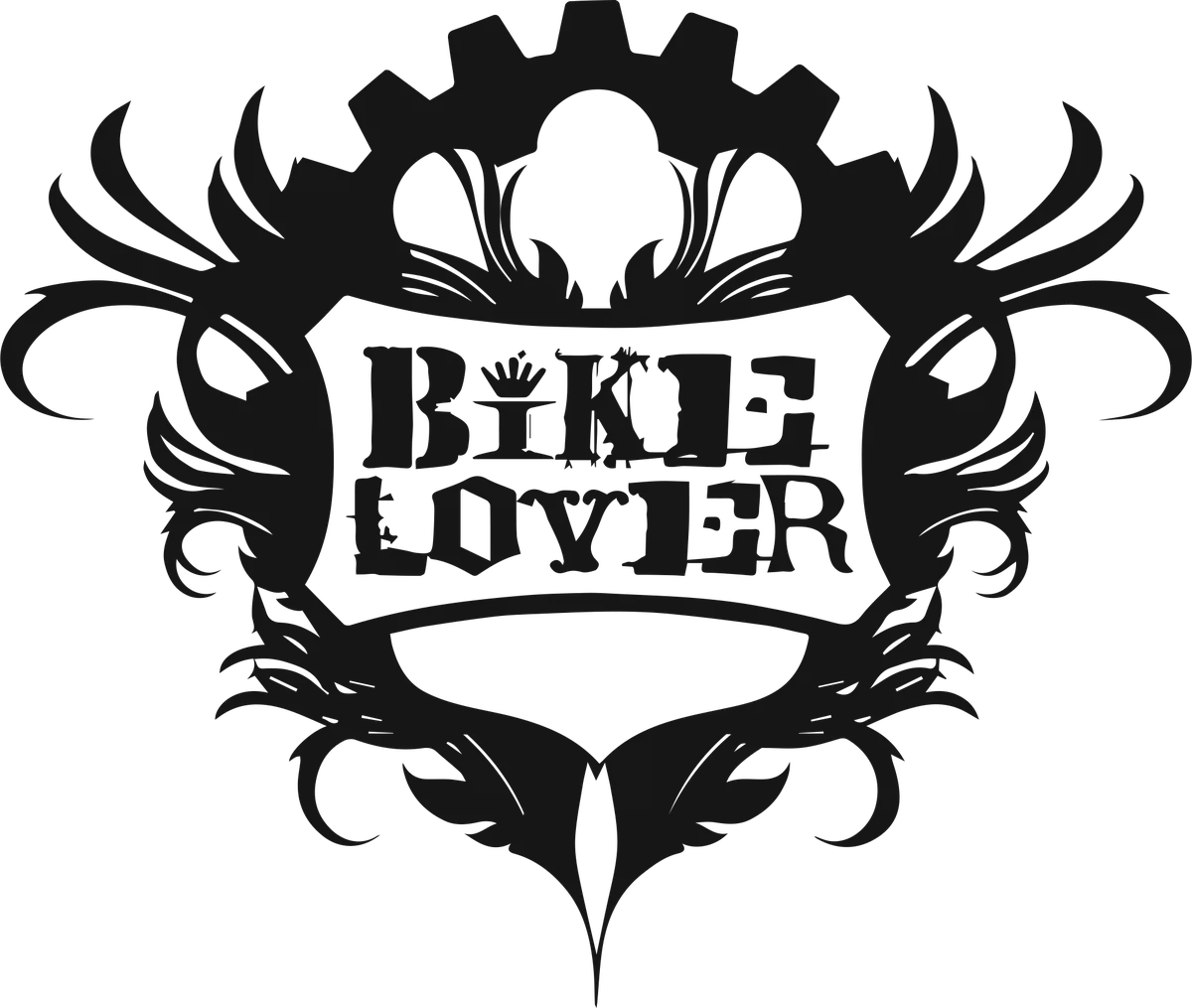 Bike Lover: bicycle t-shirt design with the words “BIKE LOVER”