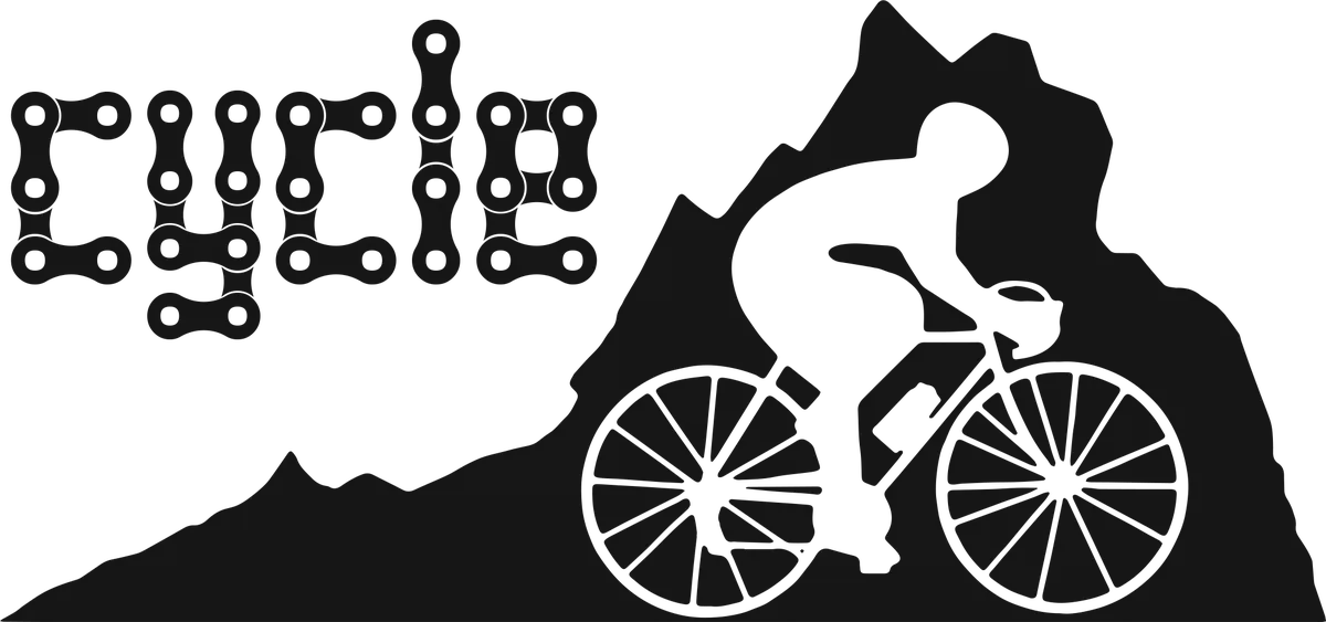 Mountain Bike Cyclist: bicycle t-shirt design with the words “cycle”