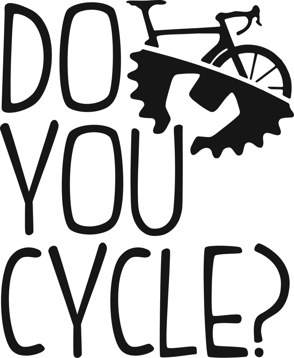 Do You Cycle?: bicycle t-shirt design with the words “DO YOU CYCLE?”