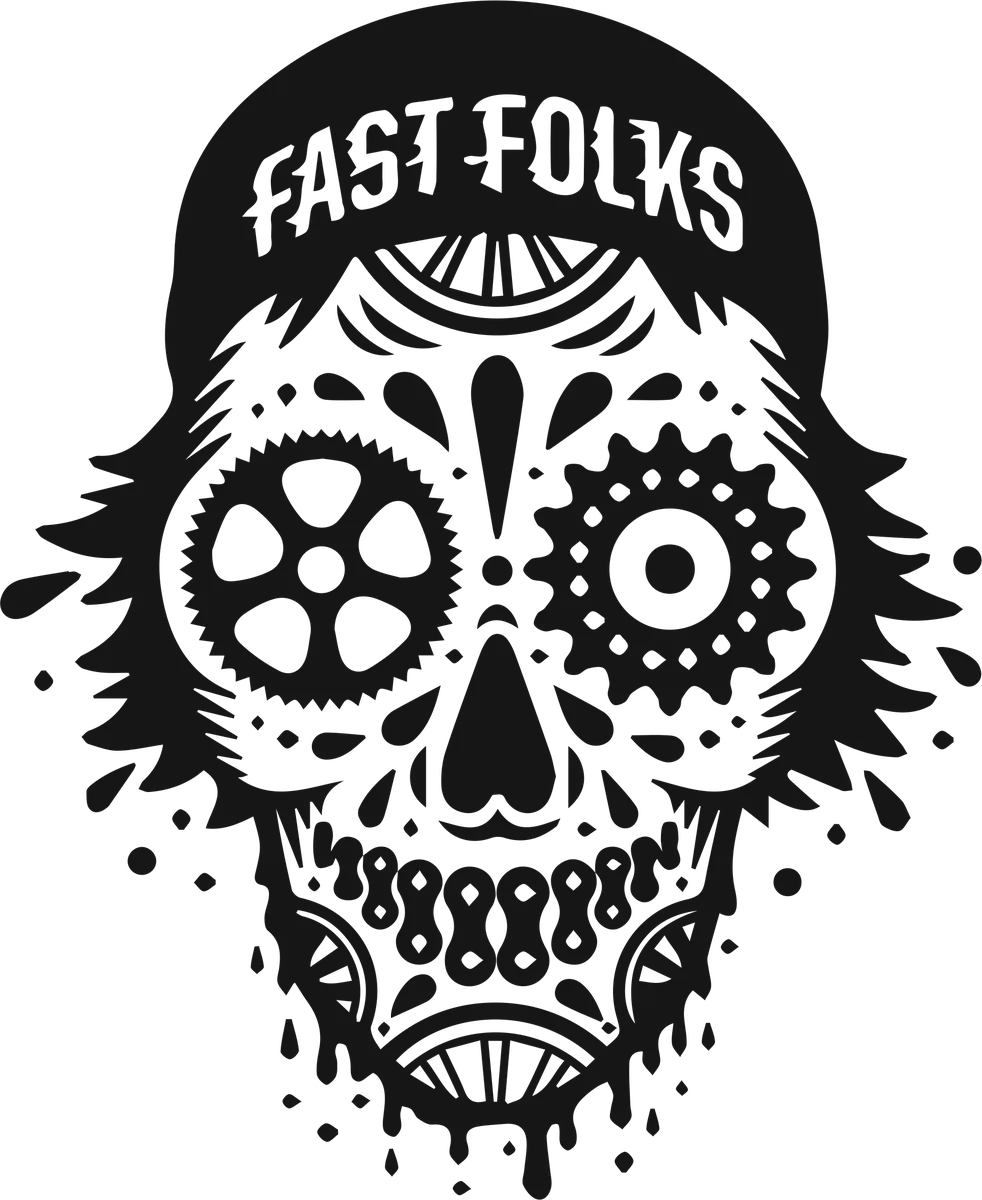 Fast Folks: bicycle t-shirt design with the words “FAST FOLKS”