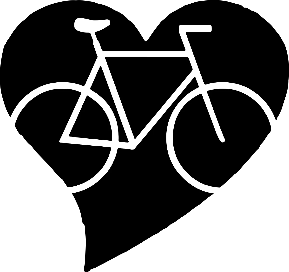 Bicycle within your Heart: bicycle t-shirt design