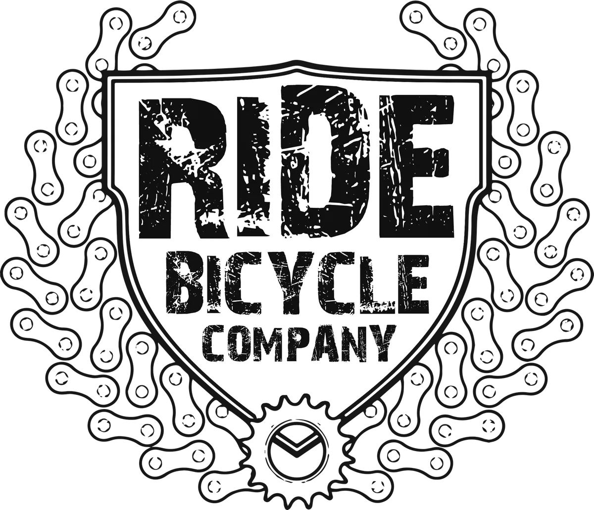 Ride Bicycle Company: bicycle t-shirt design with the words “RIDE BICYCLE COMPANY”