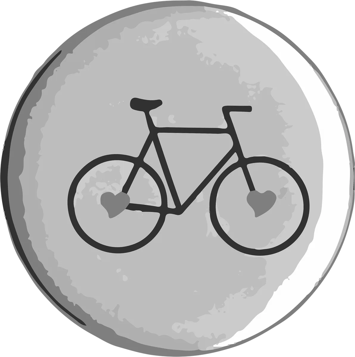 Bicycle Badge Love: bicycle t-shirt design