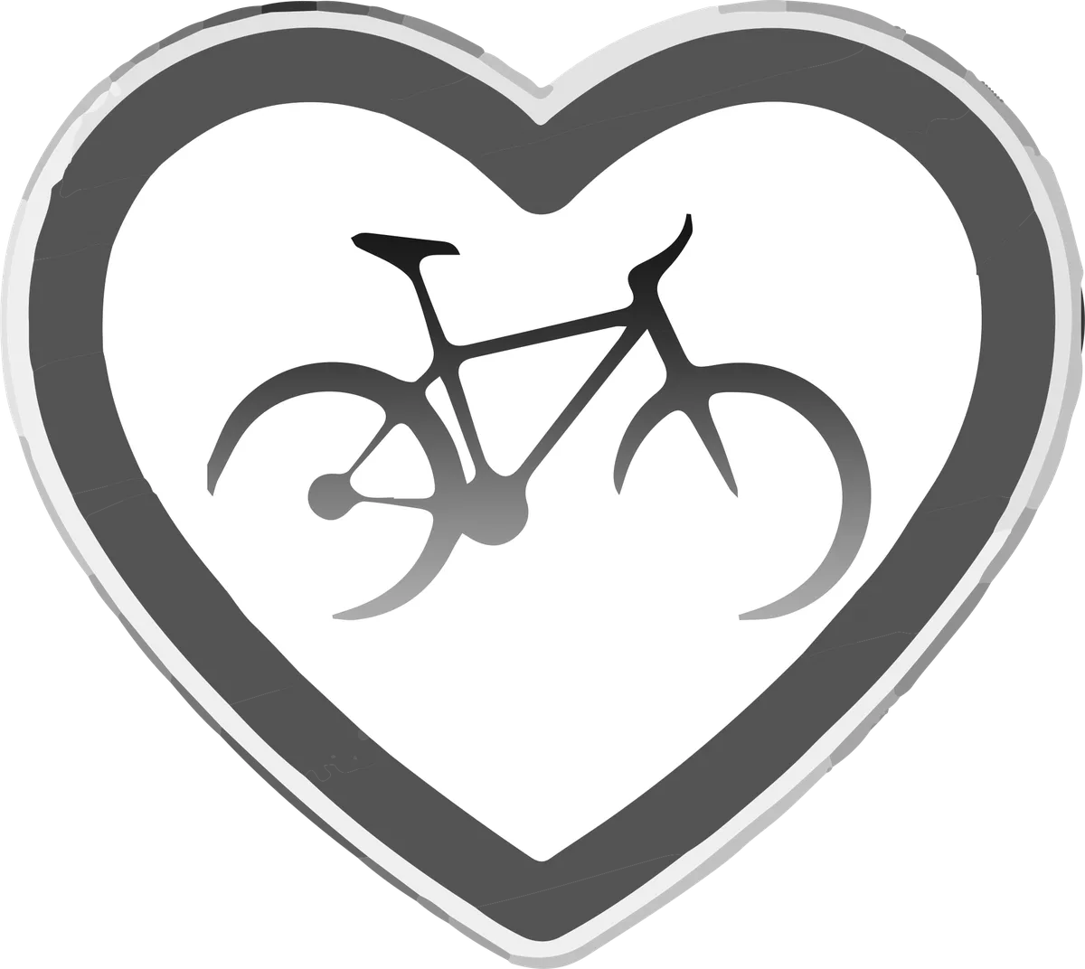Bicycle Heart: bicycle t-shirt design