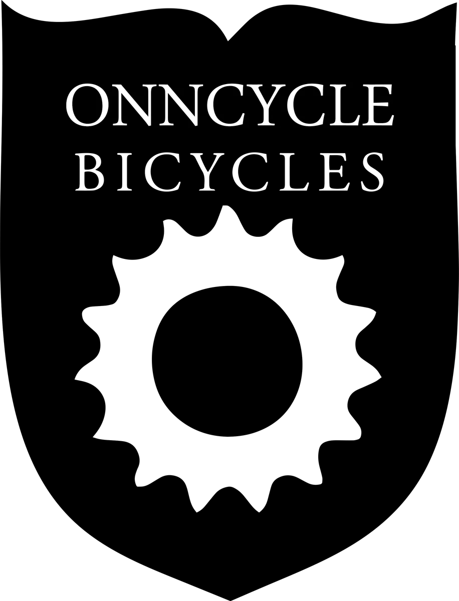 Onncycles Bicycles: bicycle t-shirt design with the words “ONNCYCLE BICYCLES”