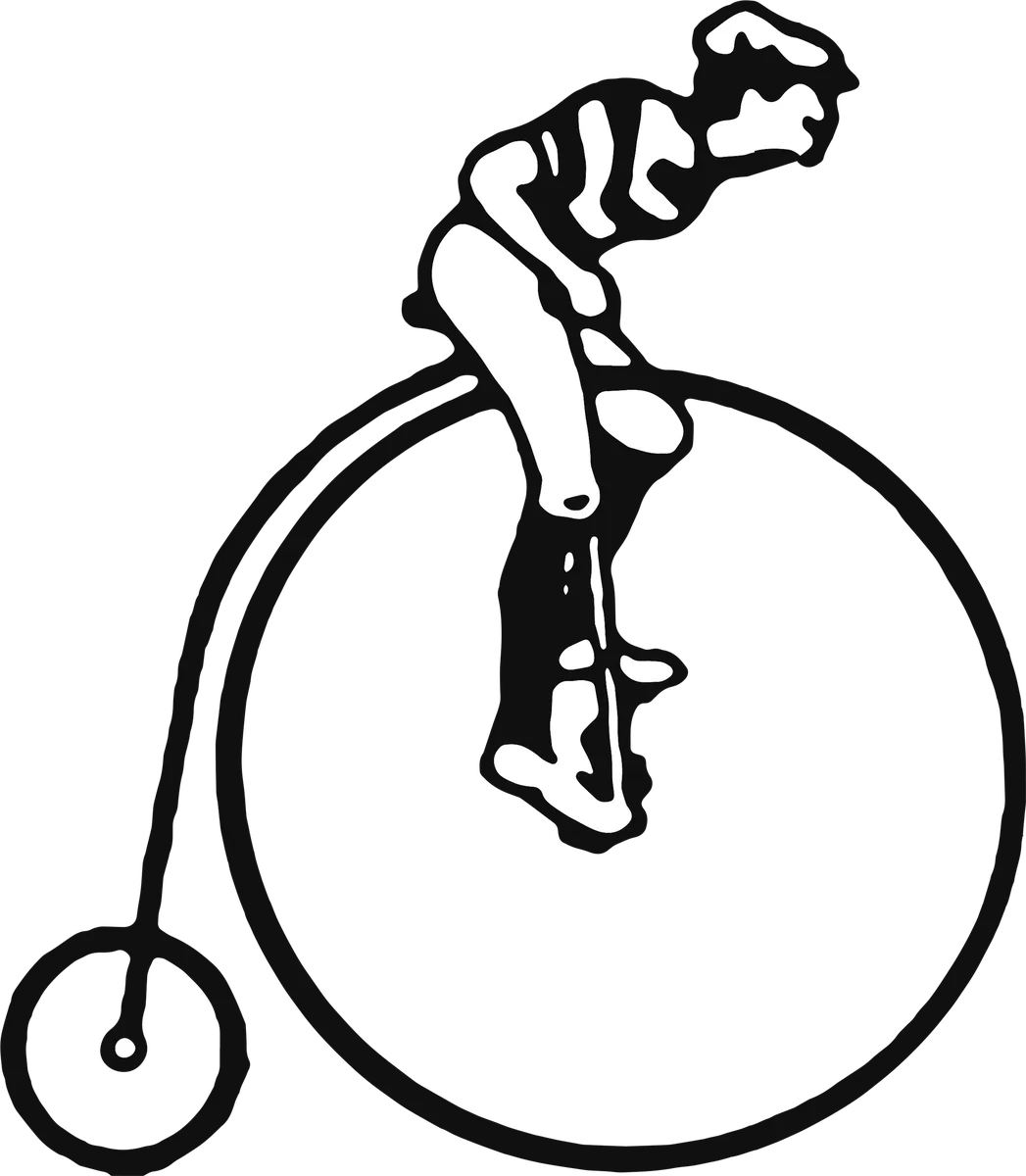 Penny Farthing: bicycle t-shirt design