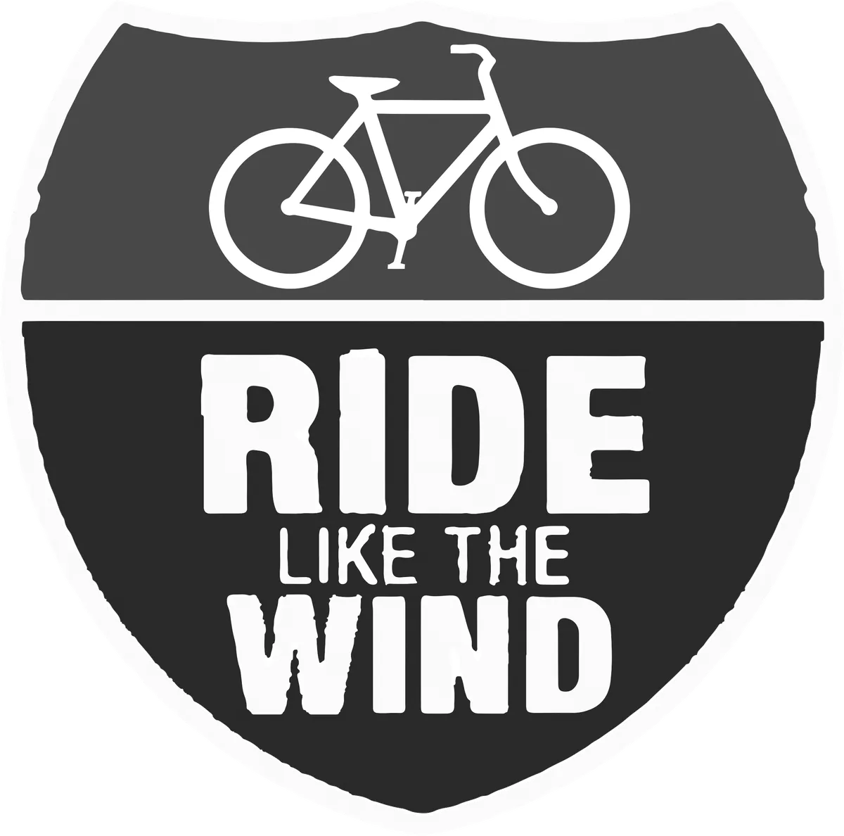 Ride Like The Wind: bicycle t-shirt design with the words “RIDE LIKE THE WIND”