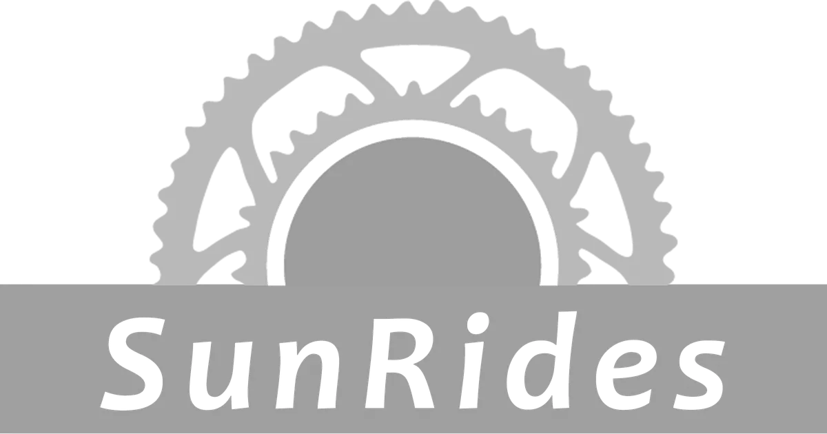 SunRides: bicycle t-shirt design with the words “SunRides”