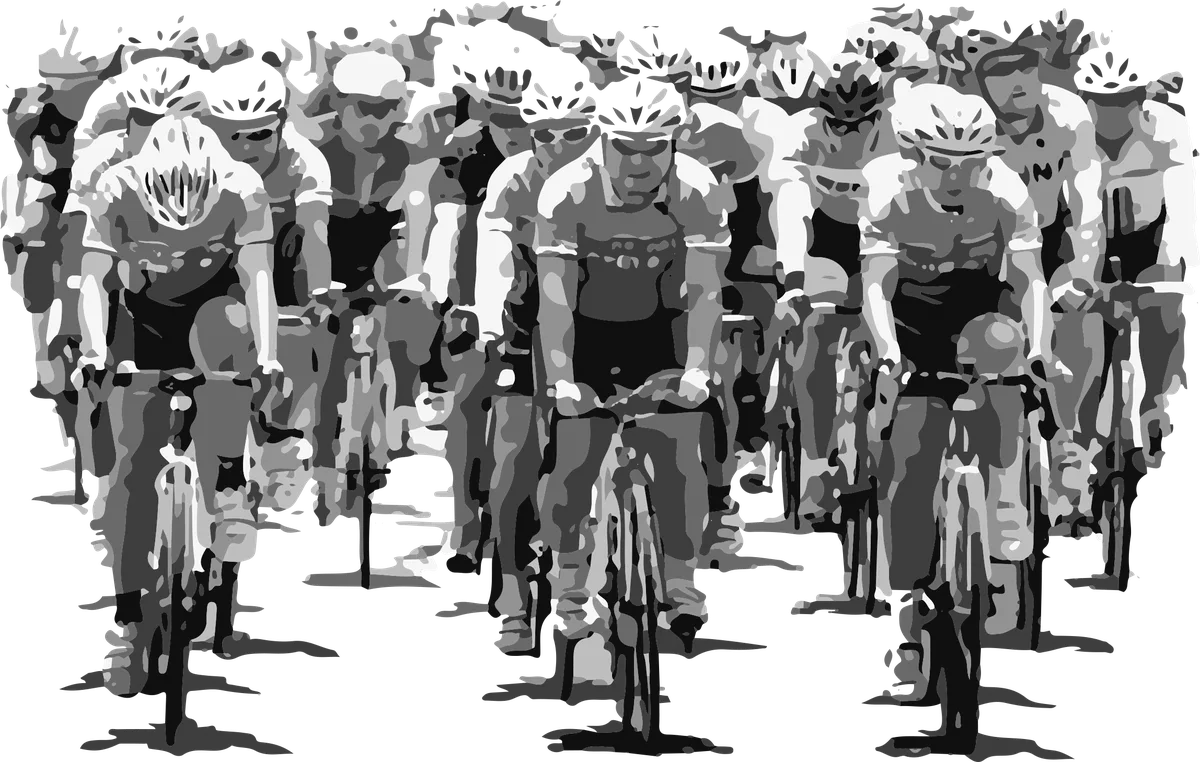 The Peloton: bicycle t-shirt design