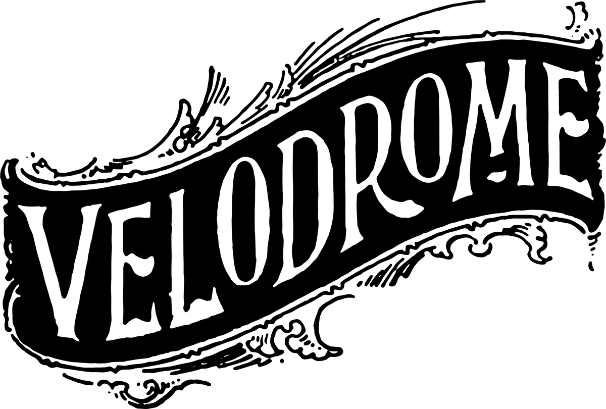 Velodrome: bicycle t-shirt design with the words “VELODROME”