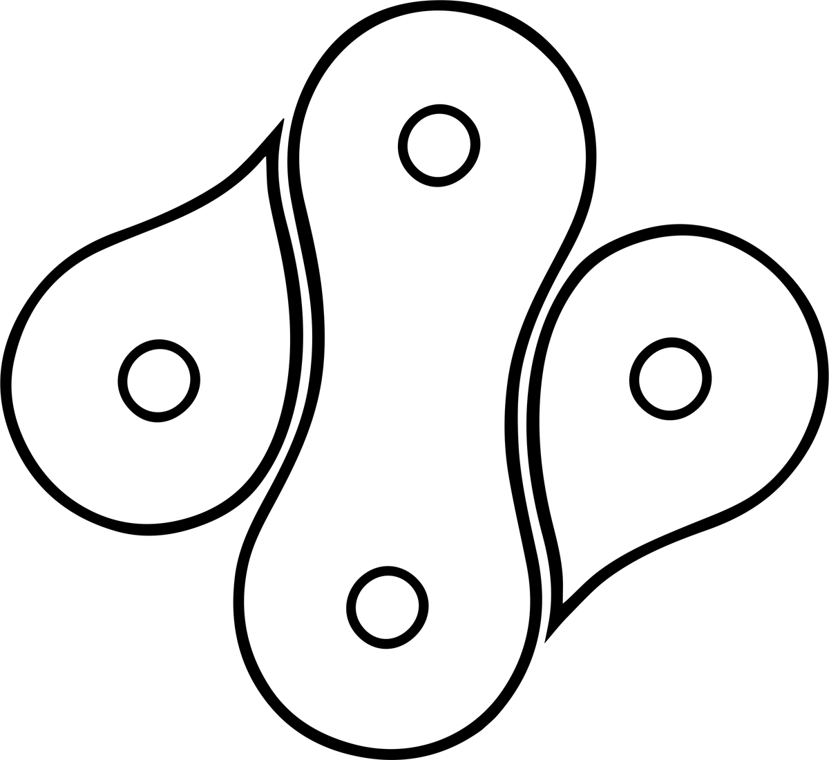 Chain Link Outline: bicycle t-shirt design