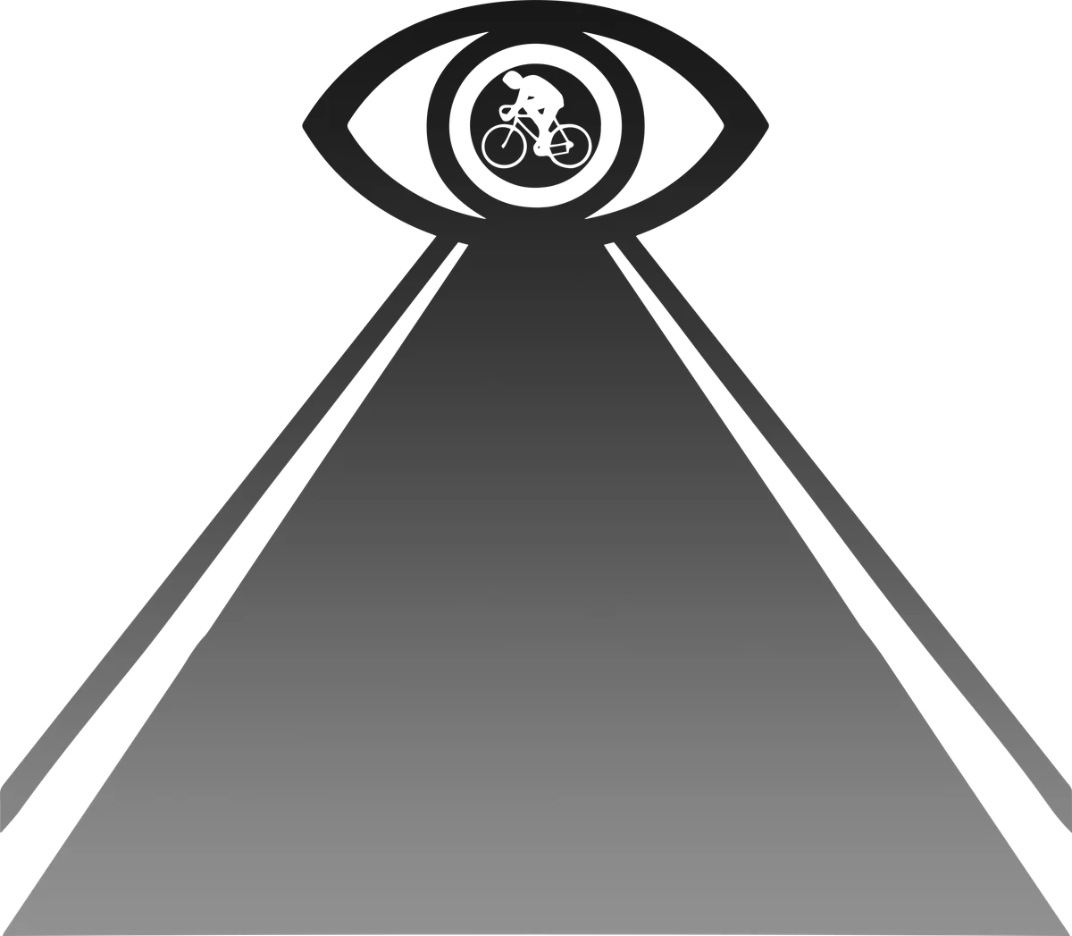 All-Seeing Cyclist Eye: bicycle t-shirt design