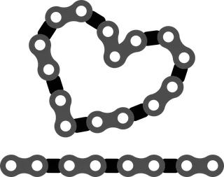 Cycling Chain Love: bicycle t-shirt design