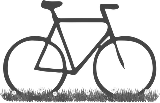 Bicycle in the Grass: bicycle t-shirt design