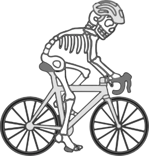 Bicycle Skeleton: bicycle t-shirt design