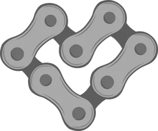 Chain Link Heart: bicycle t-shirt design