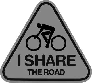 Share the Road: bicycle t-shirt design with the words “I SHARE THE ROAD”
