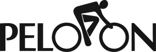 Peloton: bicycle t-shirt design with the words “PELOTON”
