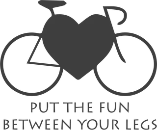 Put the Fun between your Legs: bicycle t-shirt design with the words “PUT THE FUN BETWEEN YOUR LEGS”