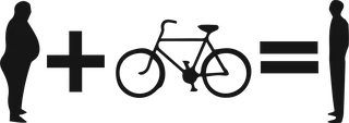 Fat + Bike = Skinny: bicycle t-shirt design