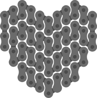 Bicycle Chain Heart: bicycle t-shirt design