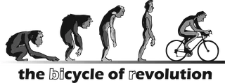 The Bicycle of Revoluation: bicycle t-shirt design with the words “the bicycle of revolution”