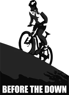 Before the Down: bicycle t-shirt design with the words “BEFORE THE DOWN”