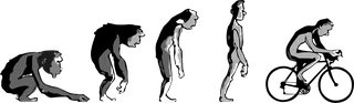 Evolution of the Cyclist: bicycle t-shirt design