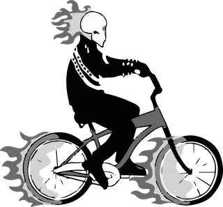 Bicycle Flame Rider: bicycle t-shirt design