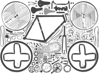 Parts of a Bicycle: bicycle t-shirt design
