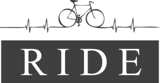 Ride: bicycle t-shirt design with the words “RIDE”