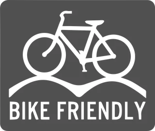 Bike Friendly: bicycle t-shirt design with the words “BIKE FRIENDLY”