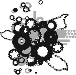 Cogs and Chains: bicycle t-shirt design