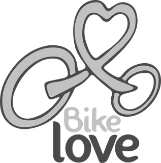 Bike Love: bicycle t-shirt design with the words “Bike love”