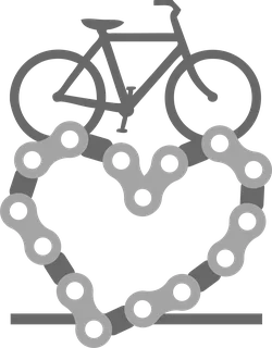 Bicycle of the Heart: bicycle t-shirt design
